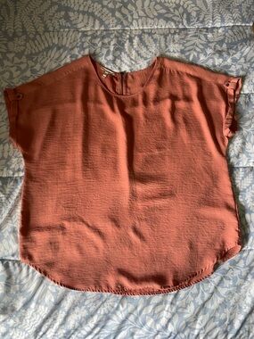 Maurices Burnt Orange Short-Sleeve Blouse